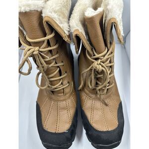 Rugged‎ Outback Waterproof Snow Boots Size 9 Faux Fur Lining